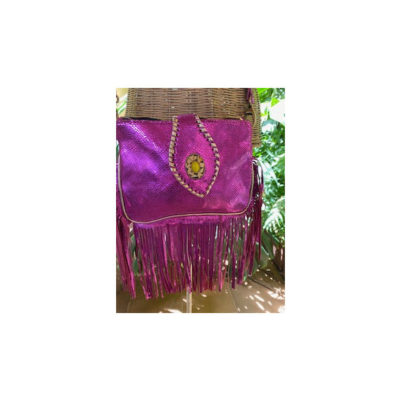 Bandolera Fucsia Boho Chic  JUNCAL.V