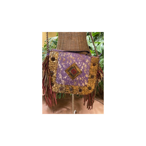 Bandolera Malva Boho Chic  JUNCAL.V