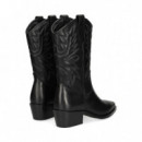 Botin Cowboy Bordado Piel  Negro  VEXED SHOES COMPANY