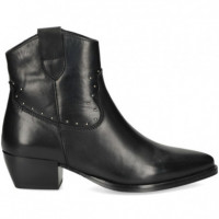 Botin Cowboy Finas Tachas Piel Negro  VEXED SHOES COMPANY