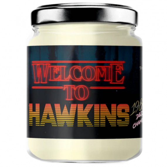 Vela Aromática Welcome To Hawkins Stranger Things  FUEGOYALQUIMIA