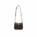 Arlena Logo Crossbody Hobo Mocha Logo  GUESS