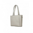 Arlena Logo Noel Tote White Logo  GUESS