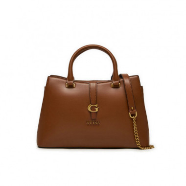 KUBA TRI COMPARTMENT SATCHEL COGNAC