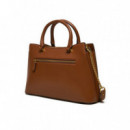 Kuba Tri Compartment Satchel Cognac  GUESS