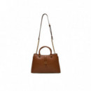 Kuba Tri Compartment Satchel Cognac  GUESS