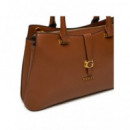 Kuba Tri Compartment Satchel Cognac  GUESS