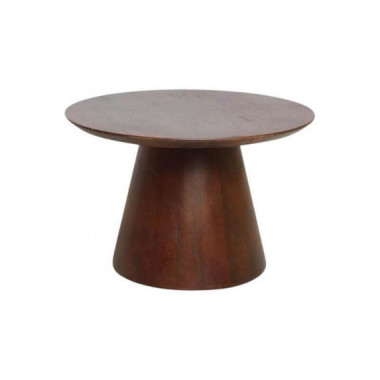 Mesa auxiliar BULLNOSE CONE 55 cm Ø madera de mango Raw Materials®