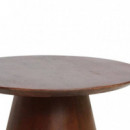 Mesa Auxiliar Bullnose Cone 55 Cm ø Madera de Mango RAW MATERIALS®