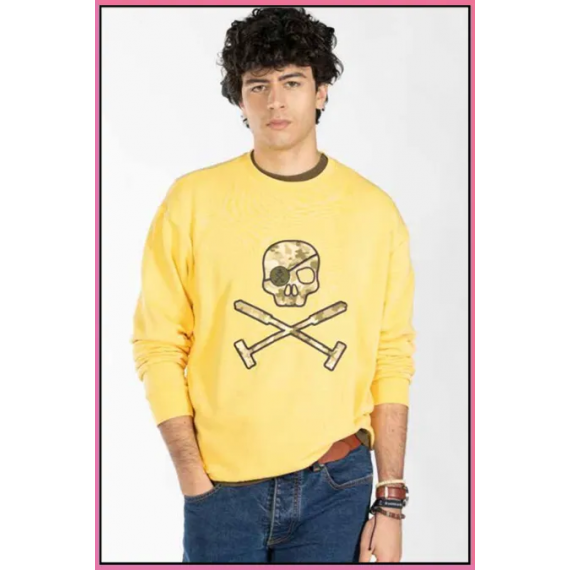 Sudadera Skull Light Yellow HARPER AND NEYER