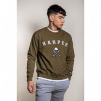 Sudadera Retro Soft Military Green HARPER AND NEYER