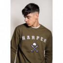 Sudadera Retro Soft Military Green HARPER AND NEYER