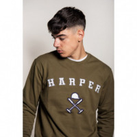 Sudadera Retro Soft Military Green HARPER AND NEYER