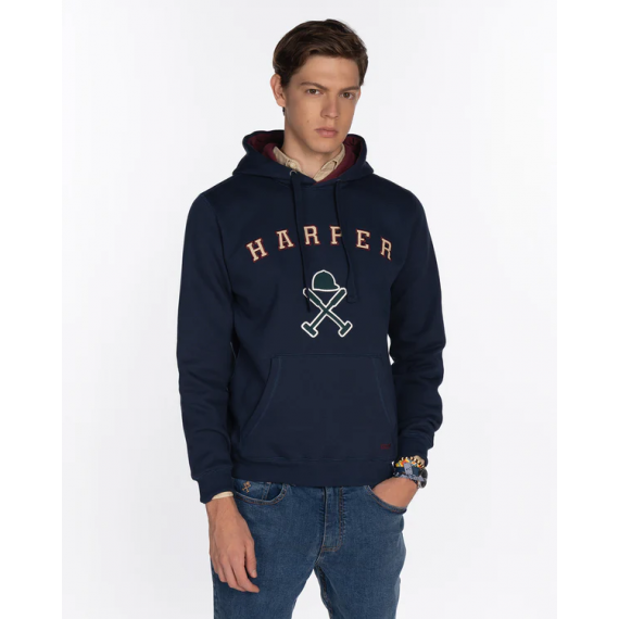 Sudadera Retro Hoodie Navy Blue HARPER AND NEYER