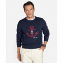 Jersey Anchor Navy Blue HARPER AND NEYER