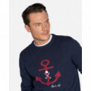 Jersey Anchor Navy Blue HARPER AND NEYER