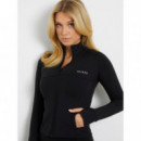 Marika Ls Zip Active Top Jet Black A996  GUESS