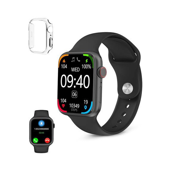 KSIX Reloj Smartwatch URBAN MINI4 Negro,Calorias,Notificaciones,Asistente Por Voz,Juegos