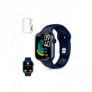 KSIX Reloj Smartwatch URBAN MINI4 Azul,Calorias,Notificaciones,Asistente Por Voz,Juegos