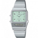 CASIO COLECCION AQ-800E-3AEF Reloj Analogico/Digtial Correa Acero Inox, Cronometro,Fecha,Resit a