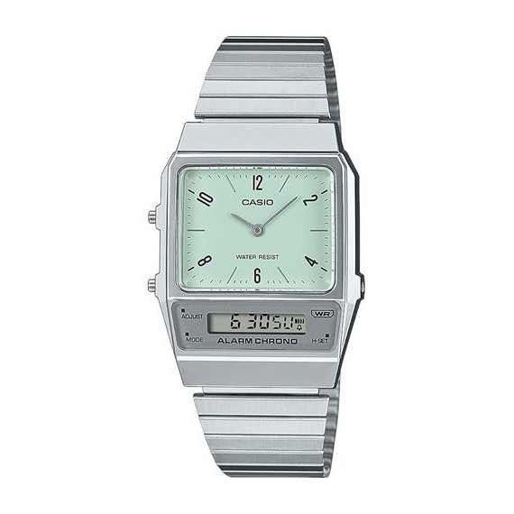 CASIO COLECCION AQ-800E-3AEF Reloj Analogico/Digtial Correa Acero Inox, Cronometro,Fecha,Resit a