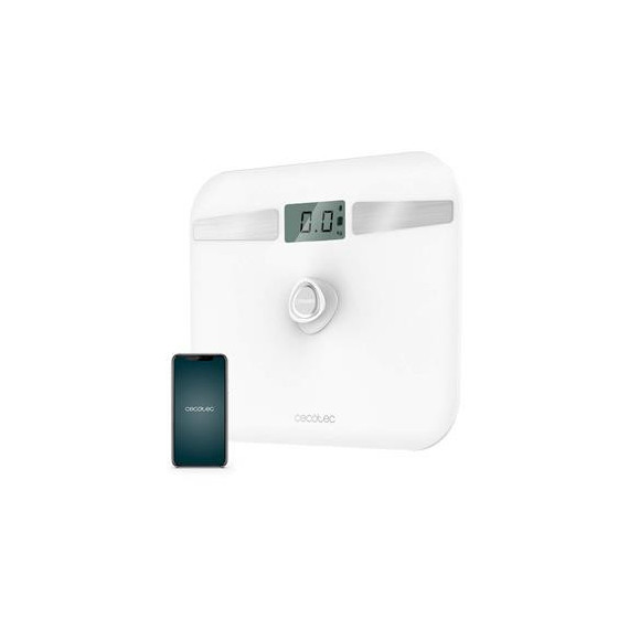 CECOTEC Bascula Digital de Baño 10200 Cristal Blanca Surface Presicion Ecopòwer 180KG