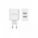 VANWOR Cargador rapido 12w doble  Red Por Usb + Cable Micro Usb 2.4A Blanco EU-021 1.2m