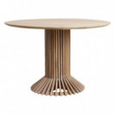 Mesa de madera de teca reciclada EIFFEL 120 cm Ø Raw Materials®