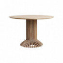 Mesa de madera de teca reciclada EIFFEL 120 cm Ø Raw Materials®