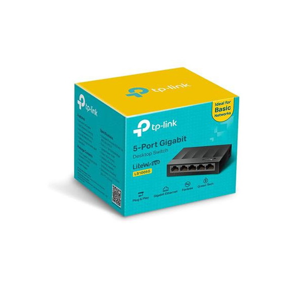 Tp Link Switch 5 Puertos RJ45 10/100/1000 LS1005G Negro  TP-LINK