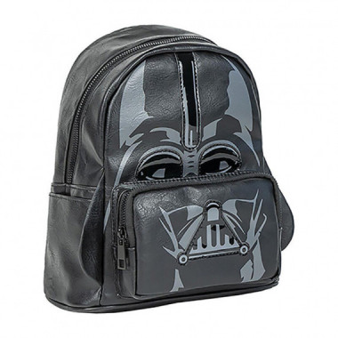 MINI MOCHILA STAR WARS IMPRESION DARTH VADER NEGRA