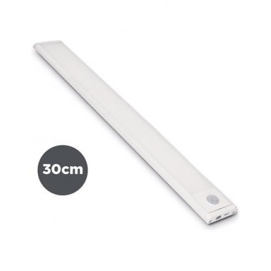 KSIX Tubo Led con Sensor Sophia Recargable 30CM,150LM,4000K,LUZ BLANCA,2W