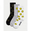 Pack de 3 pares de calcetines Smiley