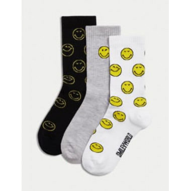 Pack de 3 pares de calcetines Smiley