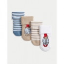 Pack de 4 Pares de Calcetines para Bebé Paddington  MARKS AND SPENCER