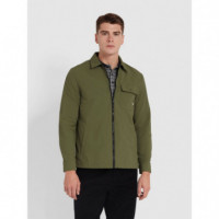 Chaquetas Hombre Sobrecamisa FARAH Holwick Olive Green