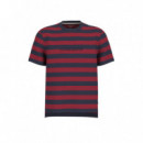 Camiseta a Rayas con Logotipo de GUESS JEANS