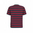 Camiseta a Rayas con Logotipo de GUESS JEANS