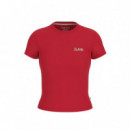 Camiseta Logotipo Combinado Mini de Corte Slim de GUESS JEANS