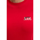 Camiseta Logotipo Combinado Mini de Corte Slim de GUESS JEANS