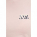 Camiseta Logotipo Combinado Mini de Corte Slim de GUESS JEANS