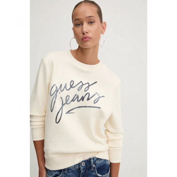 Sudadera Clásica con Logotipo en Cursiva de GUESS JEANS