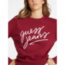 Sudadera Clásica con Logotipo en Cursiva de GUESS JEANS