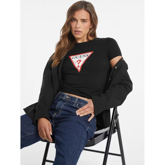 Camiseta Logotipo Triangulo Icónico de Corte Slim de GUESS JEANS