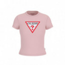 Camiseta Logotipo Triangulo Icónico de Corte Slim de GUESS JEANS