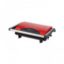 MUVIP Sandwichera Inox Placa Lisa 750W MV0335 Roja