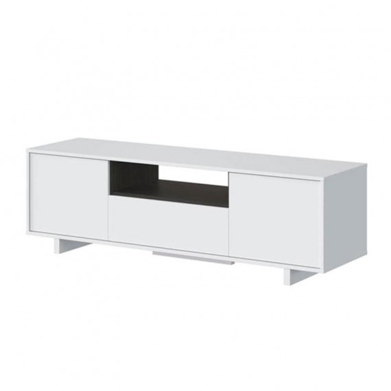 Mueble TV Zaira Blanco Brillo / Gris Ceniza MOMI