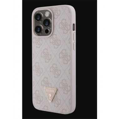 GUESS Funda Tpu Iphone 15 Pro Max Rosa Triangles Strass