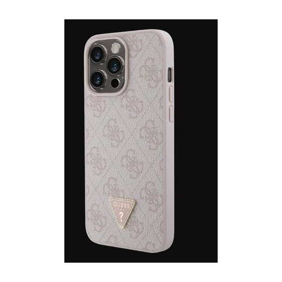 GUESS Funda Tpu Iphone 15 Pro Max Rosa Triangles Strass