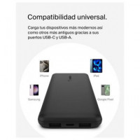 BELKIN Bateria Portatil Externa 10000MAH 2X Usb,tipo C Negra